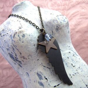 Angel Wing & Star Necklace